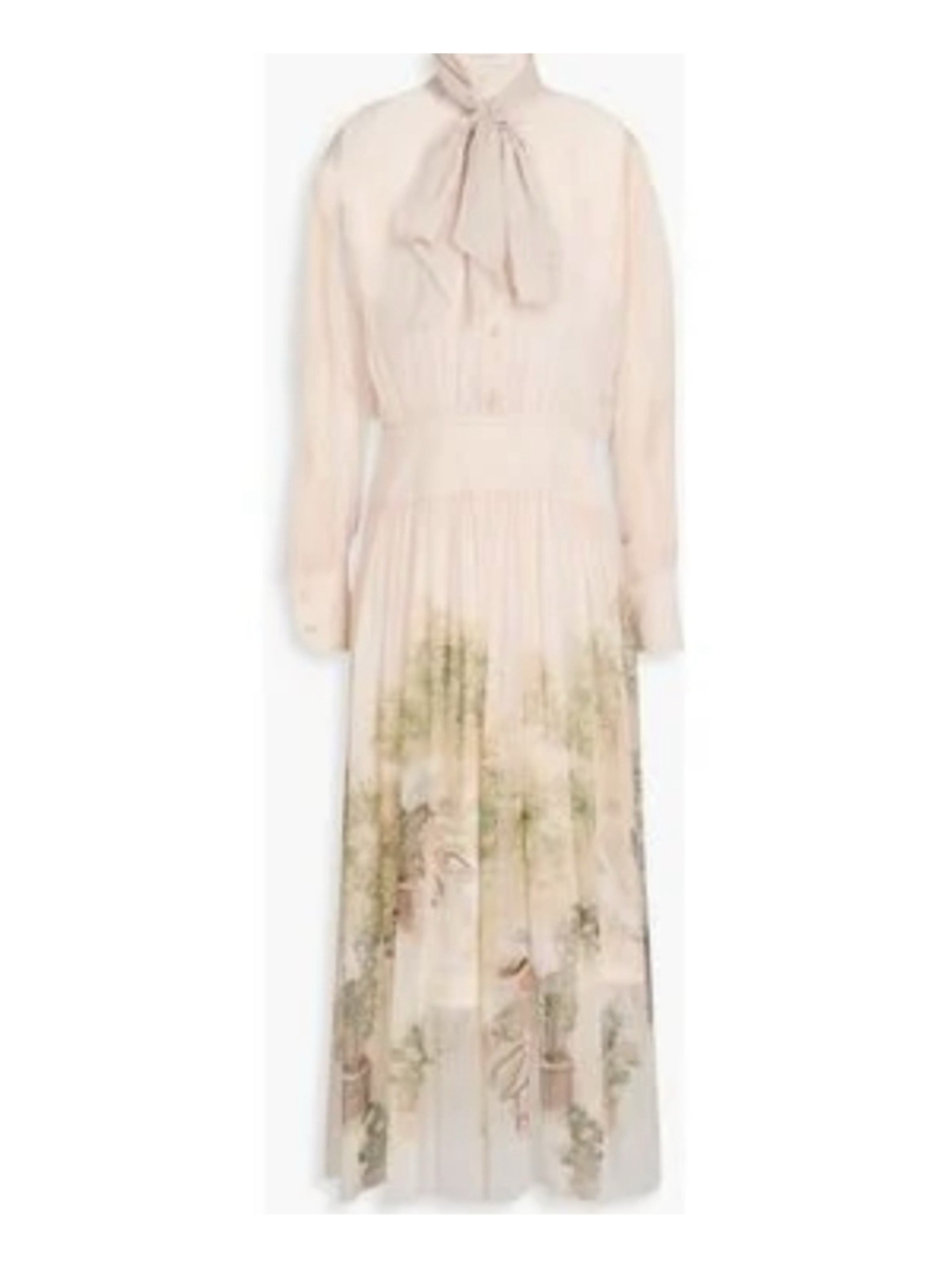 Zimmermann Belted Floral Print Chiffon Maxi Dress Powder Size 2 - Picture 2 of 16
